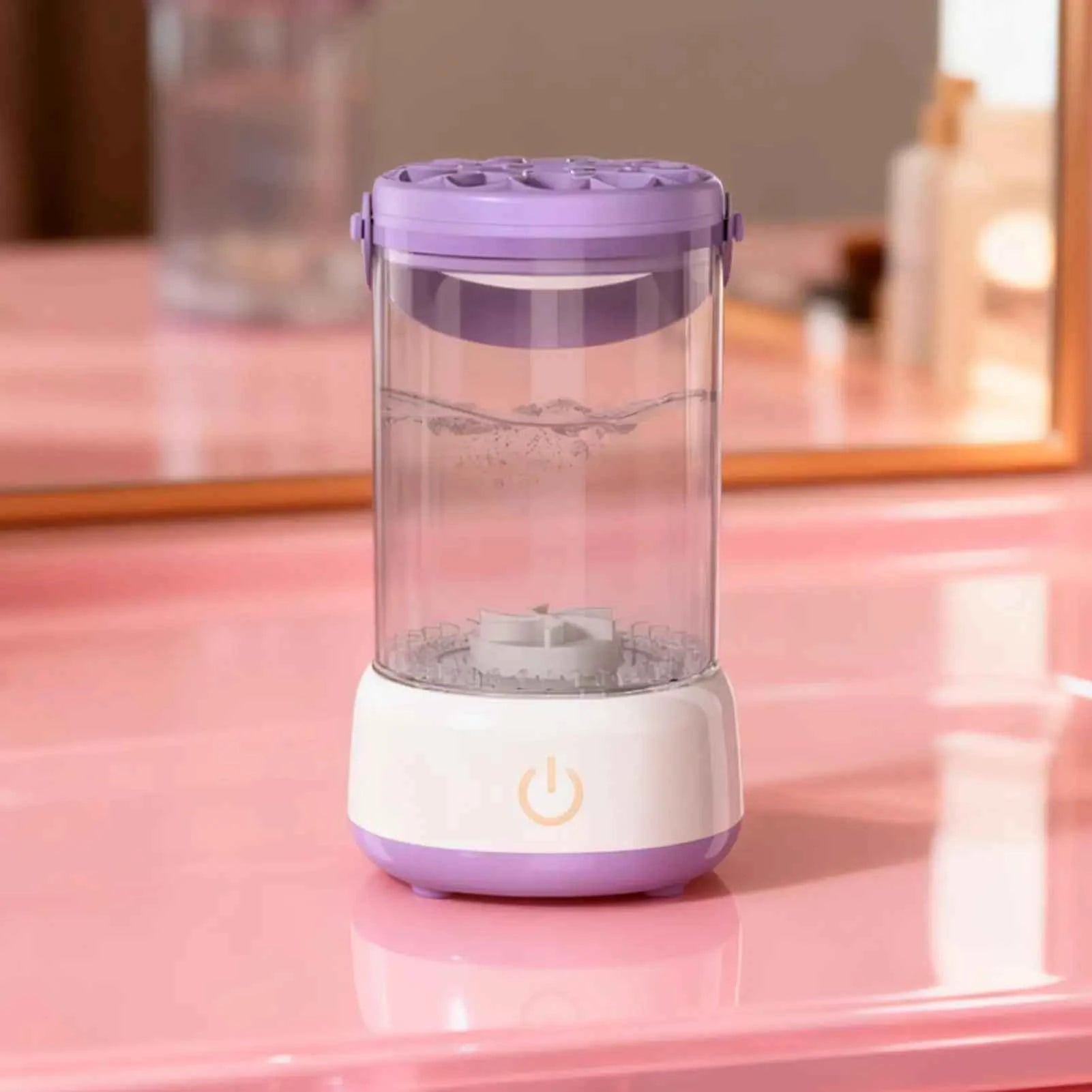 Makeup Brush Cleaner Makeup Tool Washer Portable Automatic Cosmetic Brushes Cleaner Machine for Home Vanity Travel Professional