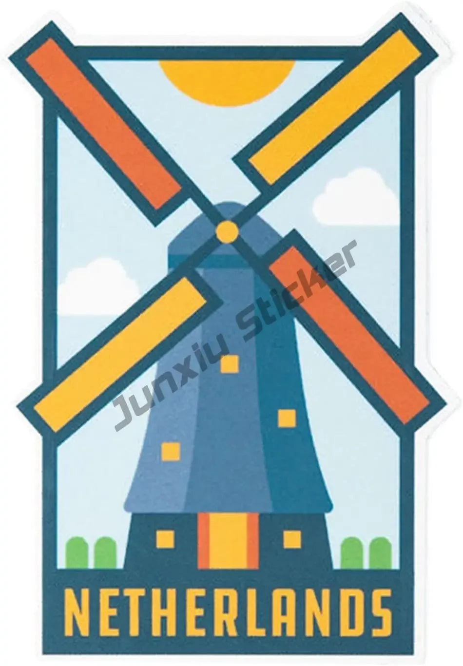 Netherlands Flag Naval Jack Flag  Decal Netherlands Football Amsterdam Flag Waterproof Sunscreen Decal Accessories Sticker