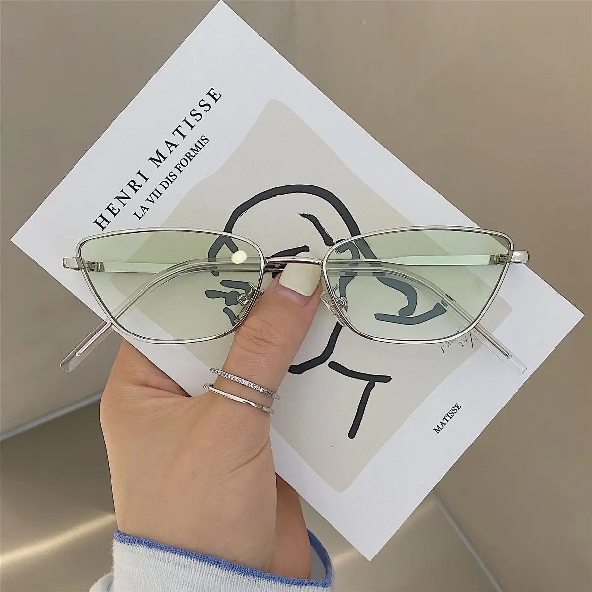 Sunglasses for Women Classic Fashion Oversized Anti-Reflective Vintage Square Metal Sun Glasses Driving Eyewear UV400 Очки