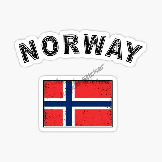 NORWAY National Flag and Emblem Car Stickers Car Laptop Trolley Case Helmet Decor Car Vinyl Bumper Waterproof Decal