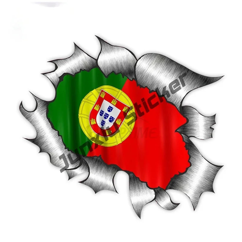 Love Portugal Flag Decal Sticker Portuguese Football Patriotic Stickers Home Pride Travel Car Truck Van Bumper Window Car Decal
