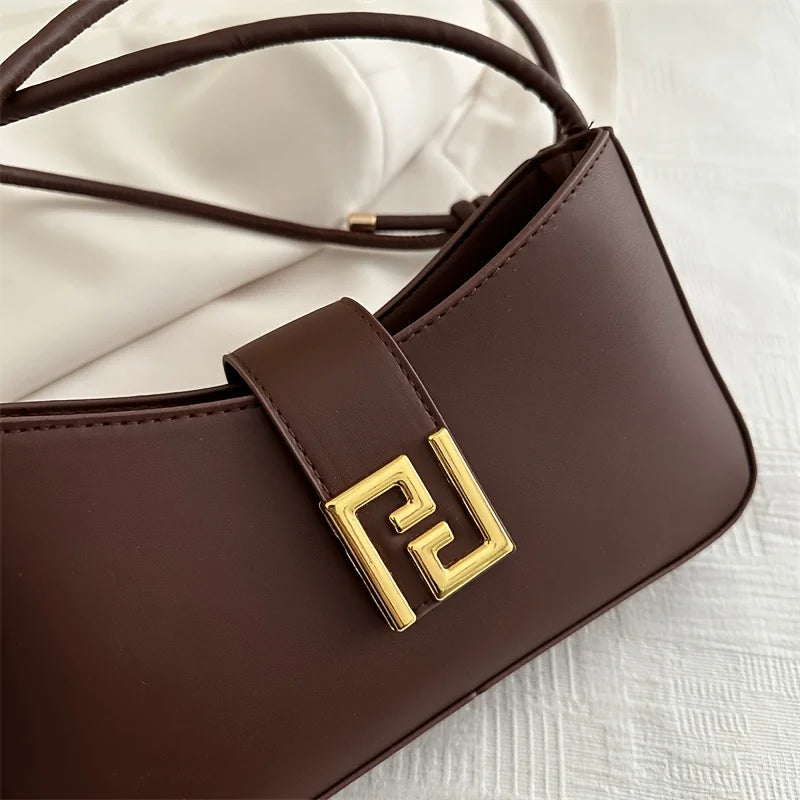 Women's Handbag Shoulder Bag with Adjustable Strap & Buckle Closure, Casual Tote Purse for Women Dating, Shopping, Everyday Use