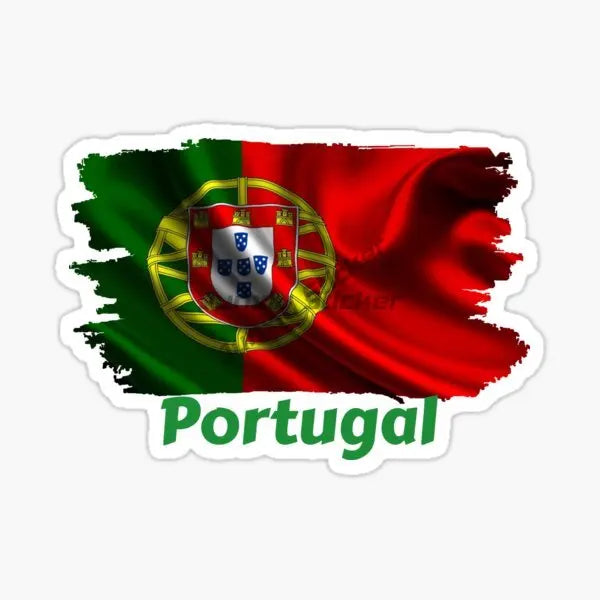 Portugal Flag Map National Emblem Creative PVC Sticker for Decorate Car Motorcycle Bicycle Helmet Window Wall Decal Accessories