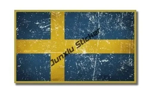 Sweden Flag Wings Creative Motorcycle Car Stickers Decal Anime Cute Accessories Swedish Air Force Decoration Glue Sticker