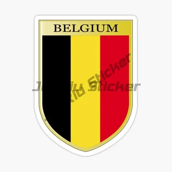 Belgium B Flag Map Emblem Creative Stickers Vinyl Helmet Wall Room Truck Window Motorcycle Camper Laptop Car Decal Assecories
