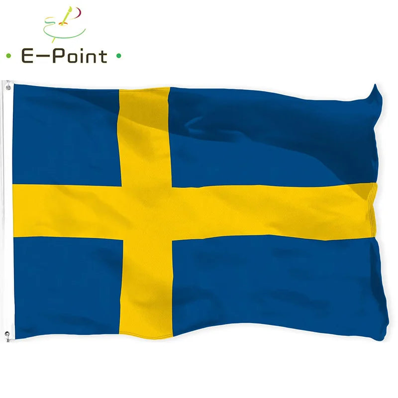 Sweden National Flag 2ft*3ft (60*90cm) 3ft*5ft (90*150cm) Size Christmas Decorations for Home Flag Banner