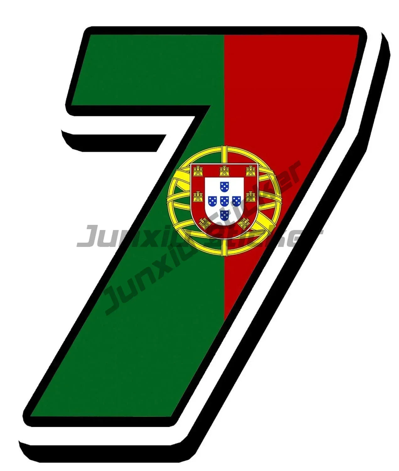 Portugal Flag Map Emblem Stickers High-Quality Viny Portugal Coat of Arms Portuguese Flag Racing Numbers Decal Perfect for Cars