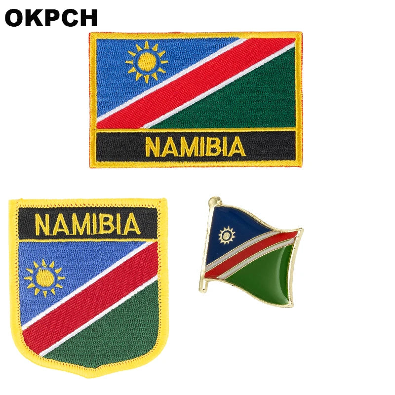 Sweden National Flag Embroidered Iron on Patches for Clothing Metal badges PT0130-3