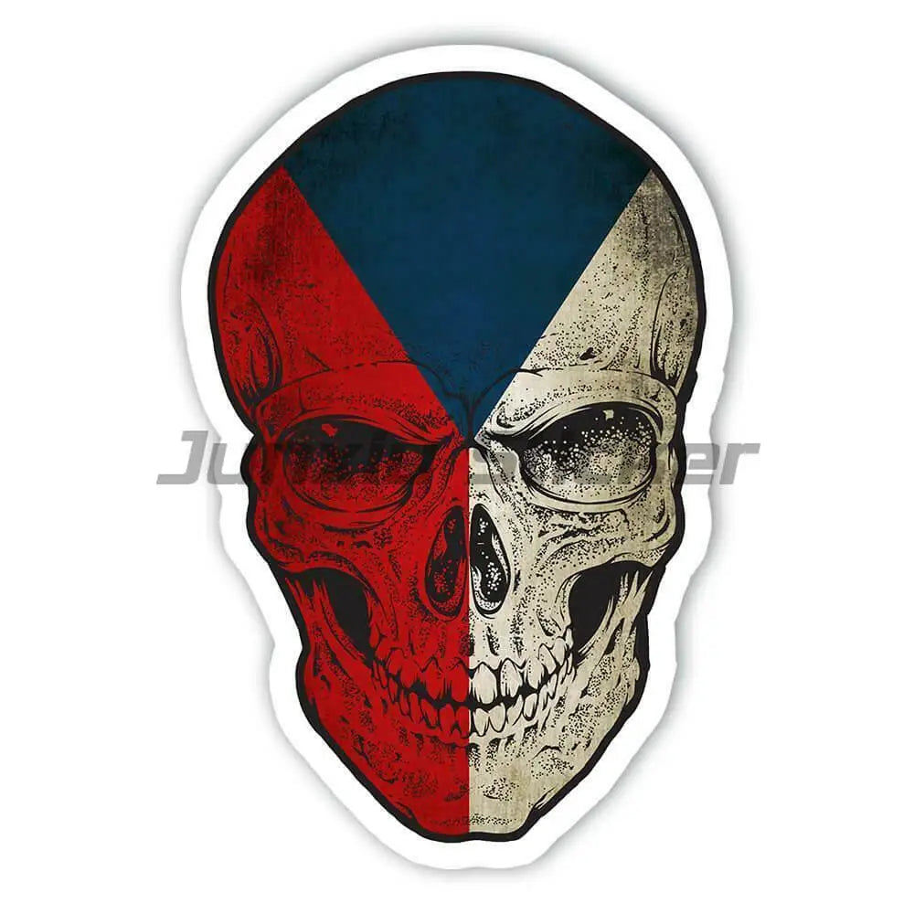 Czech Republic Flag Map European Country Decals Window Door Car Laptop Sticker