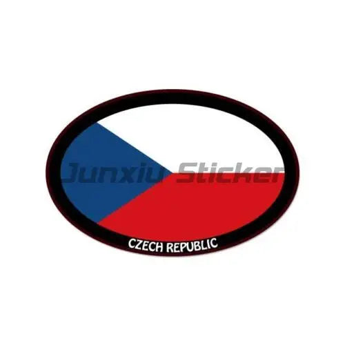 Czech Republic Flag Map European Country Decals Window Door Car Laptop Sticker