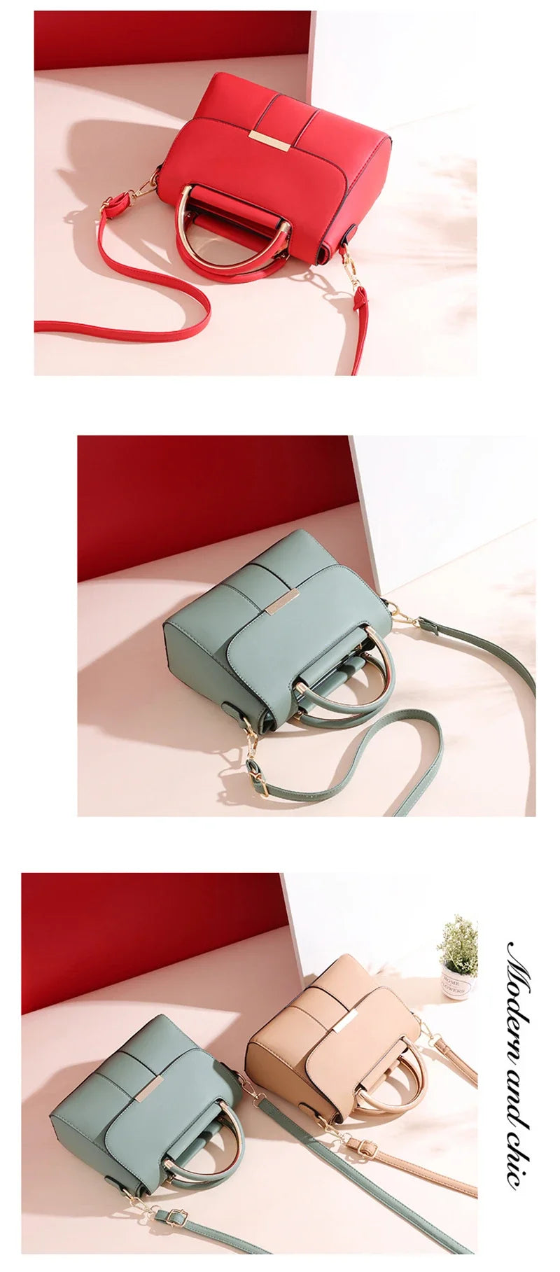 PU Leather Handbag Purse Women's Bag Trend Designer Shoulder Crossbody Sac Lady Messenger Small Tote Hand Pouch