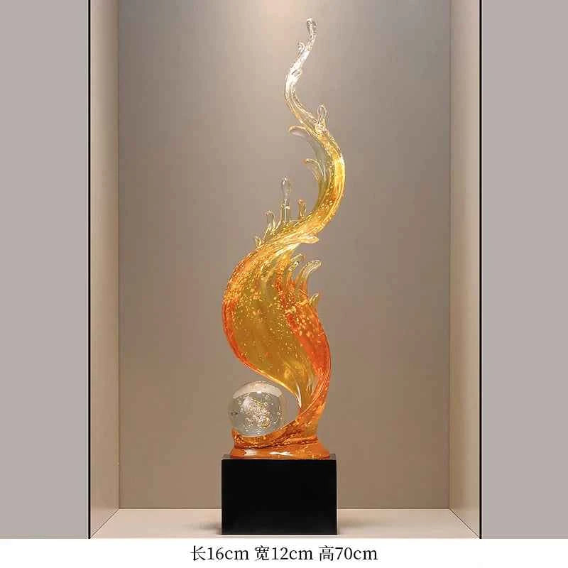 Home Decor,Wind And Water Rising Ornament,Vertical Entrance,Living Room TV Cabinet,Hotel Art Decoration Sculpture Customized