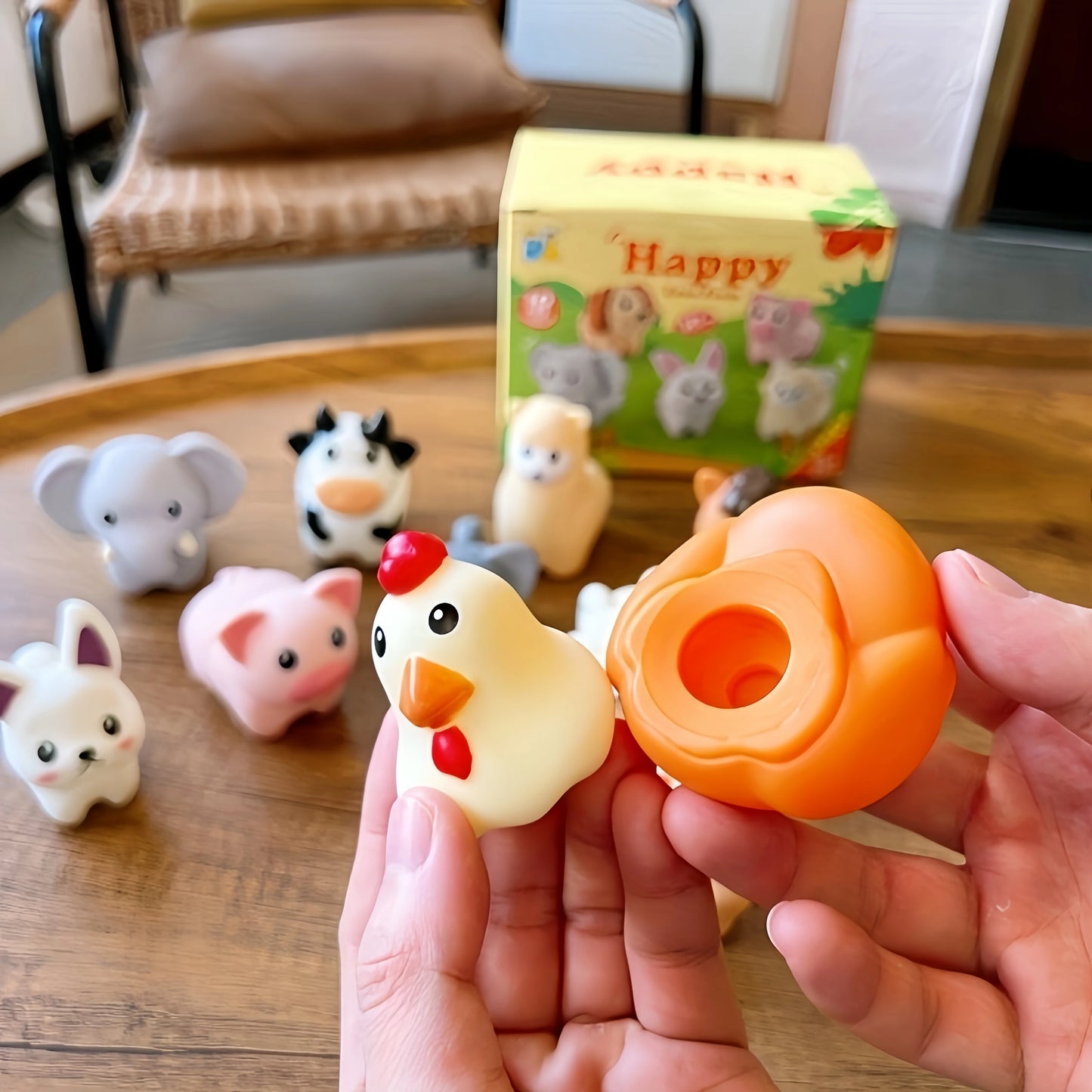 Toddler Toys,Montessori Preschool Learning Activities Animal Toy for Boys Girls,10 pcs Little People Animals Matching Games Fine