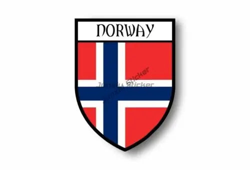 NOR Norway Flag Map Emblem Creative PVC Car Stickers for Car Van Motorcycle Helmet Window Wall Decoration Accessorie