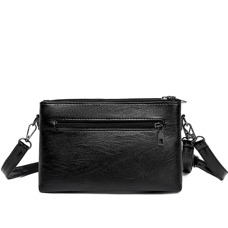 Fashion Women's Small Purse PU Leather Luxury Multi Layered Messenger Handbag