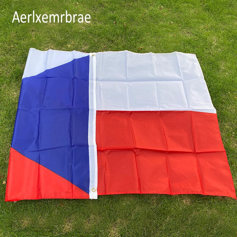 aerlxemrbrae flag  90*150cm  Czech Flag Hanging Polyester National Flag of Czech Republic flag