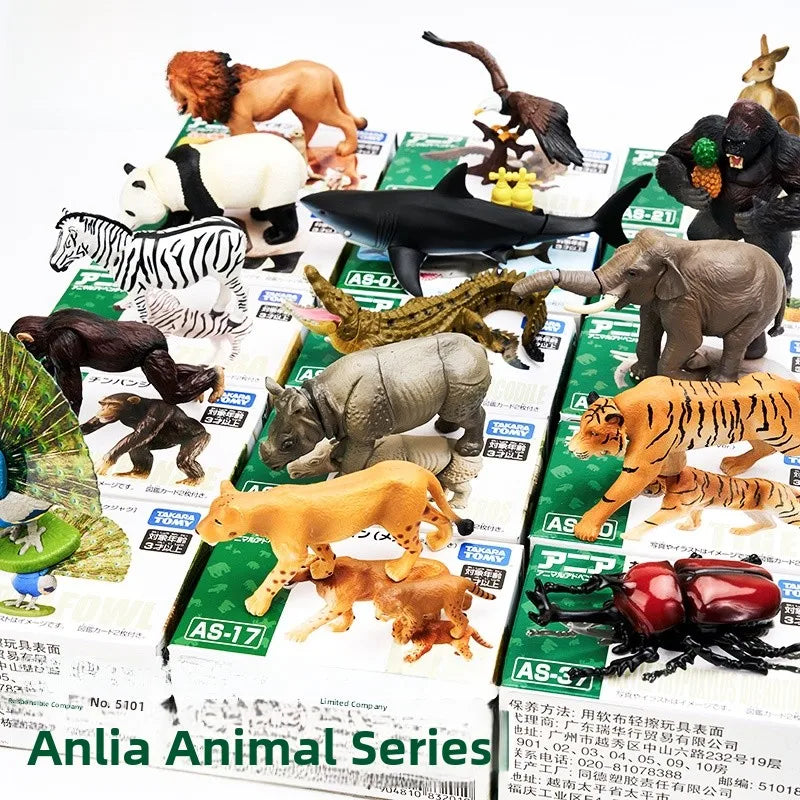 Wildlife Miniature Toys Realistic Tiger Elephant Lion Panda Chimpanzee Simulation Dolls for Children Educational Play Equipment