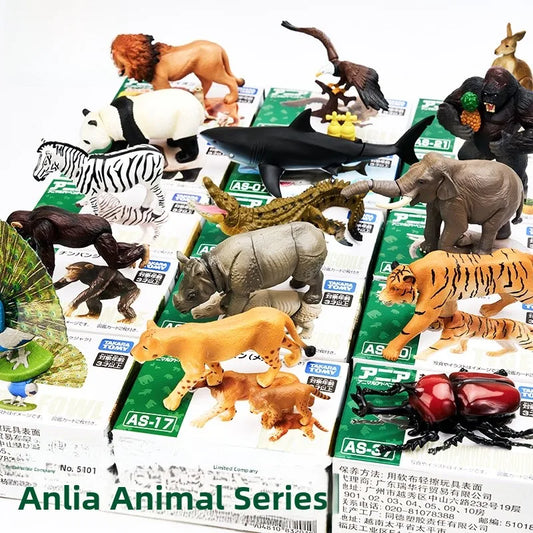 Wildlife Miniature Toys Realistic Tiger Elephant Lion Panda Chimpanzee Simulation Dolls for Children Educational Play Equipment
