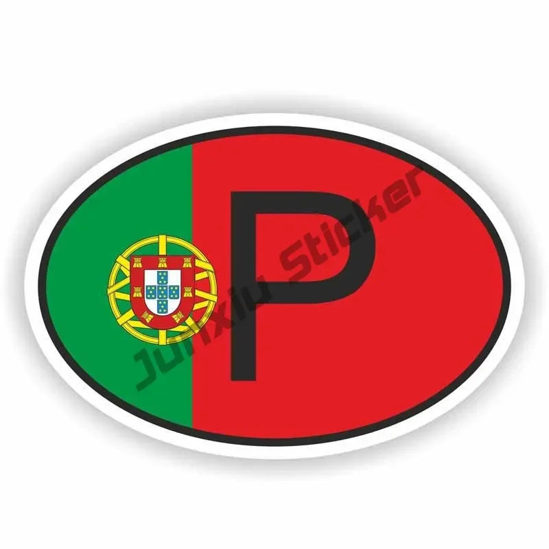 Love Portugal Flag Decal Sticker Portuguese Football Patriotic Stickers Home Pride Travel Car Truck Van Bumper Window Car Decal
