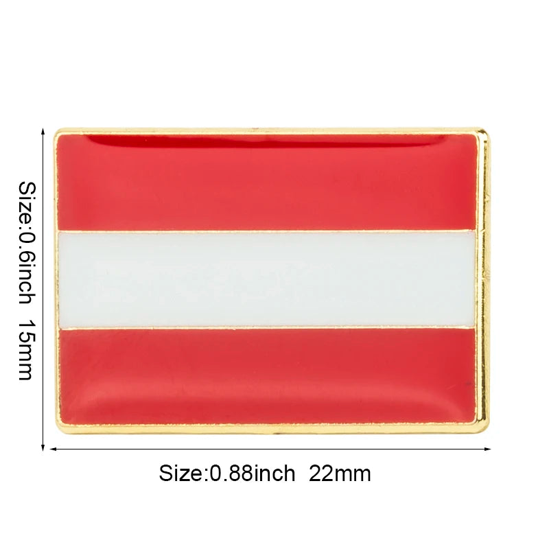 Austria Flag Badge Brooch Natinal Lapel Pins Flag Lapel Pins Country Flag Badge