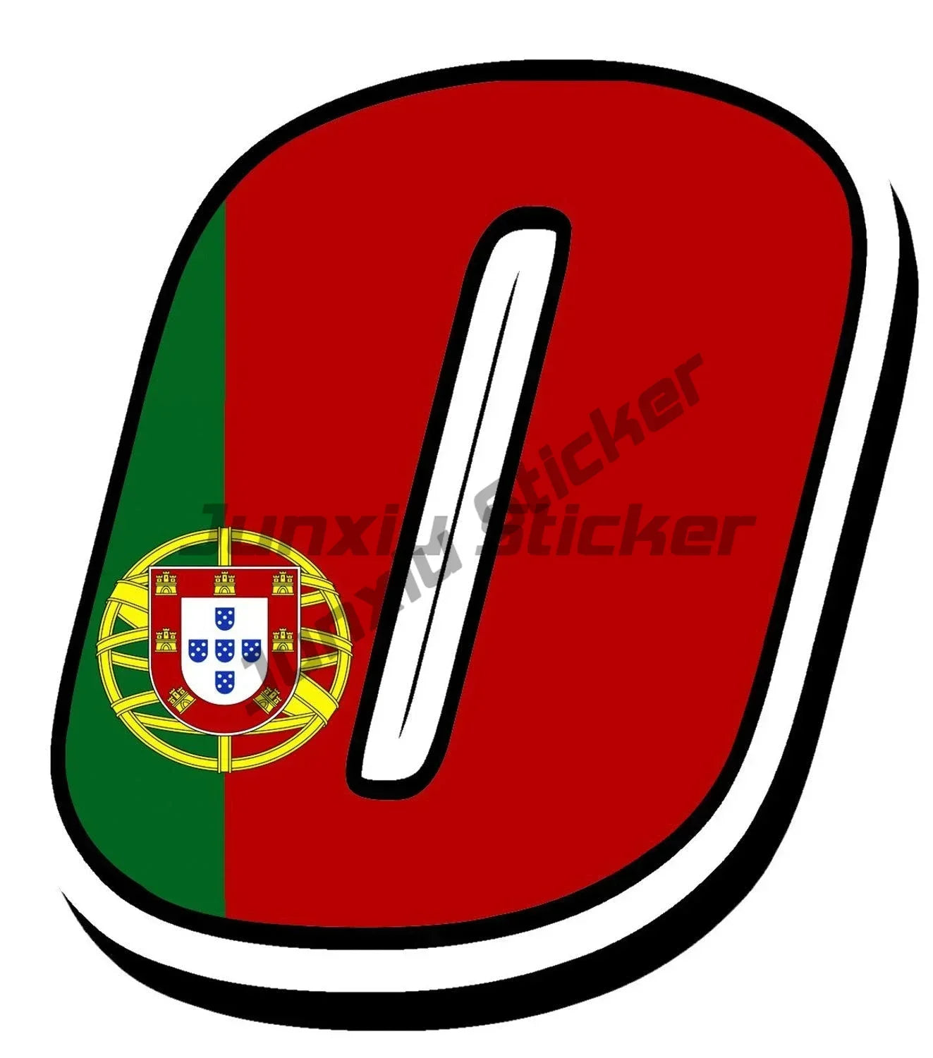 Portugal Flag Map Emblem Stickers High-Quality Viny Portugal Coat of Arms Portuguese Flag Racing Numbers Decal Perfect for Cars