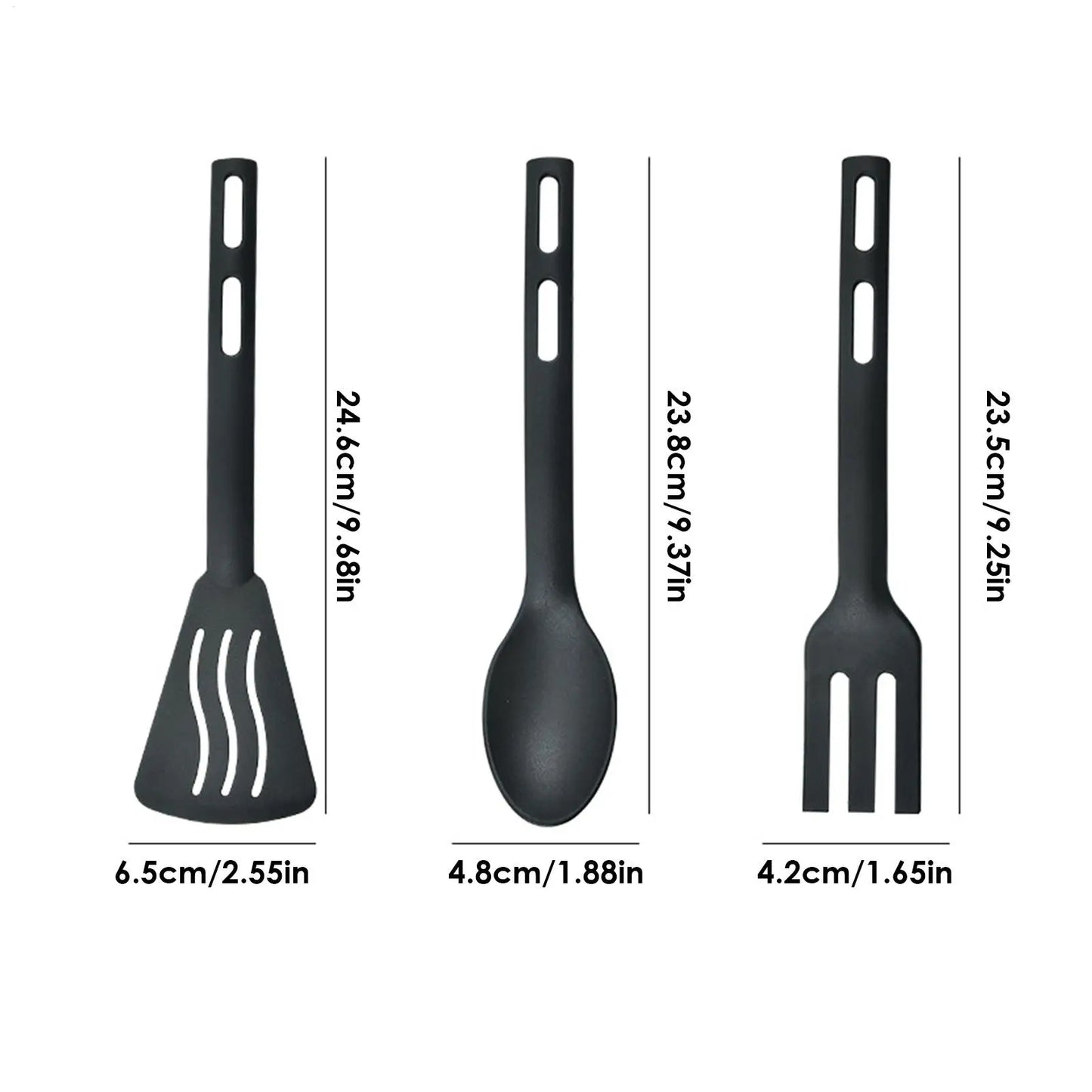 Kitchen Tool Set Nylon Cooking Tools Set Sturdy Cutlery Kit With Non-Stick Spatulas Comfortable Handle Cookware Accessories
