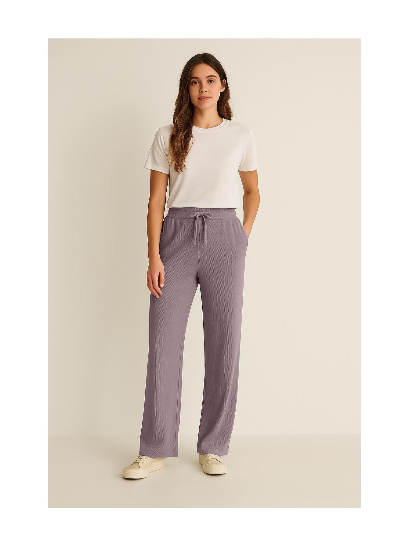 Women’s Wide Leg Jogger Pants Stretch Lounge Trousers
