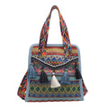 Ethnic woven bucket CROSSBODY BAG